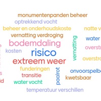 Mentimeter: woordwolk over klimaatverandering en erfgoed