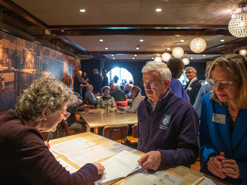 Het ontvangst door Marion Loomans en Ellen Steendam 