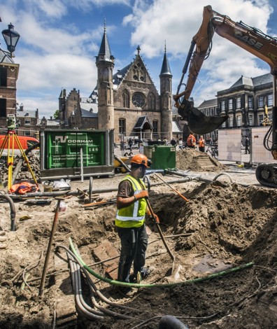 Archeologische Kroniek 2021 - graven onder de grond van het Binnenhof (Foto: Frank Jansen)