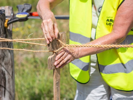 Middeleeuwse ambachten bij Masamuda tijdens de Nationale Archeologiedagen 2023 (Foto: Floris Scheplitz / Erfgoedhuis Zuid-Holland)