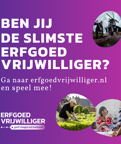 Wie is de slimste erfgoedvrijwilliger? Speel mee