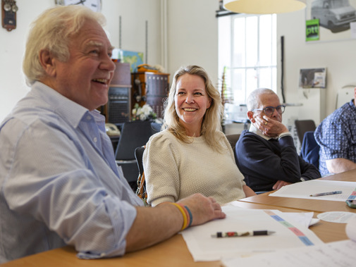 Samen op zoek naar nieuwe vrijwilligers, voorjaar 2024. (Foto: Floris Scheplitz / Erfgoedhuis Zuid-Holland)