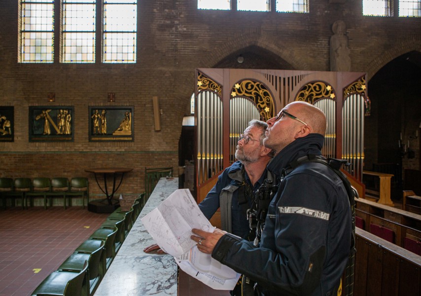 Monumentenwachters aan het werk